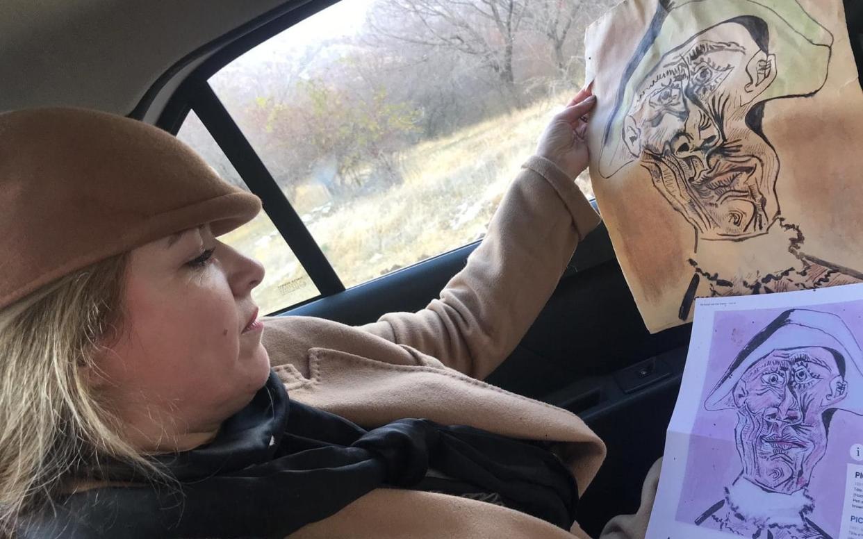 Mira Feticu found the 'painting' under a tree in Romania