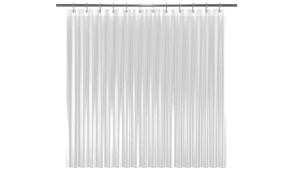 Semi-transparent shower curtain liner (Photo: Amazon)