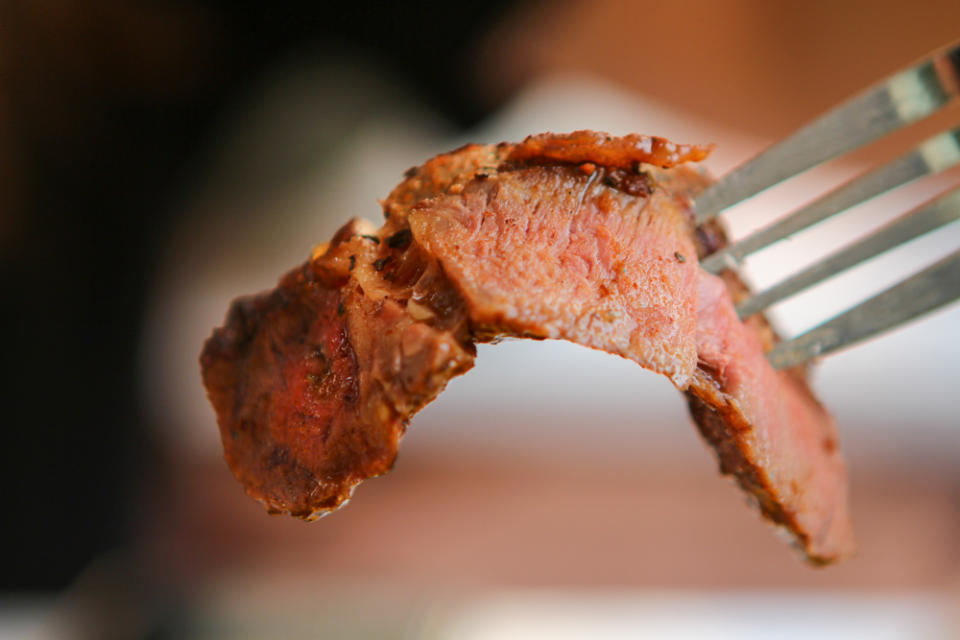 Close up of steak tagliata