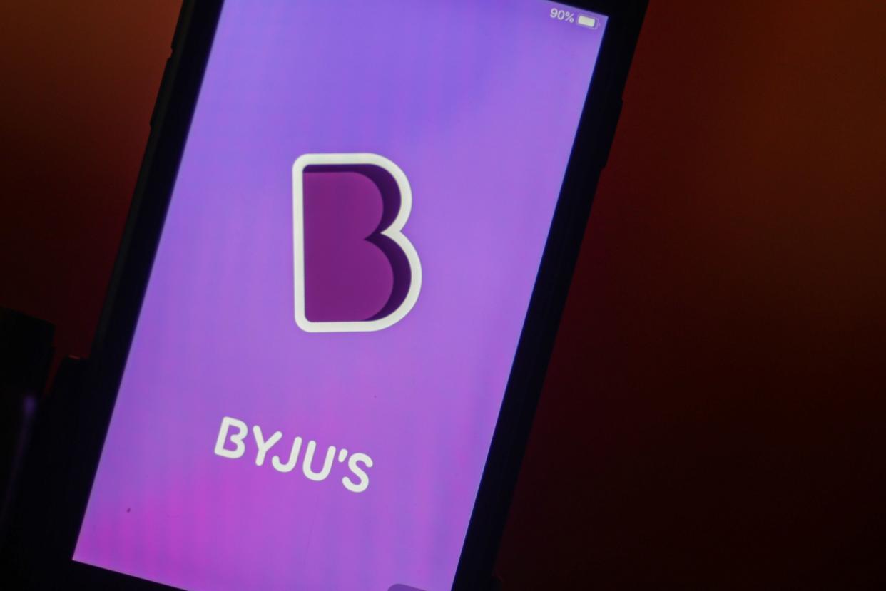 The BYJU'S learning app of Byjus PTE Ltd., on smartphone arranged for photograph in Mumbai, India, on Jun. 7, 2023. Photographer: Dhiraj Singh/Bloomberg