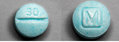 A counterfeit oxycodone pill made of fentanyl.