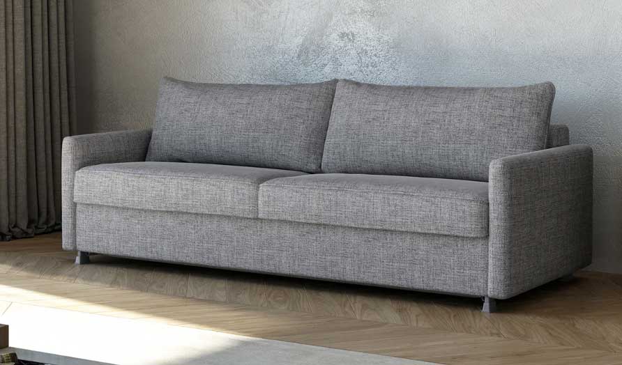 a grey sofa bed