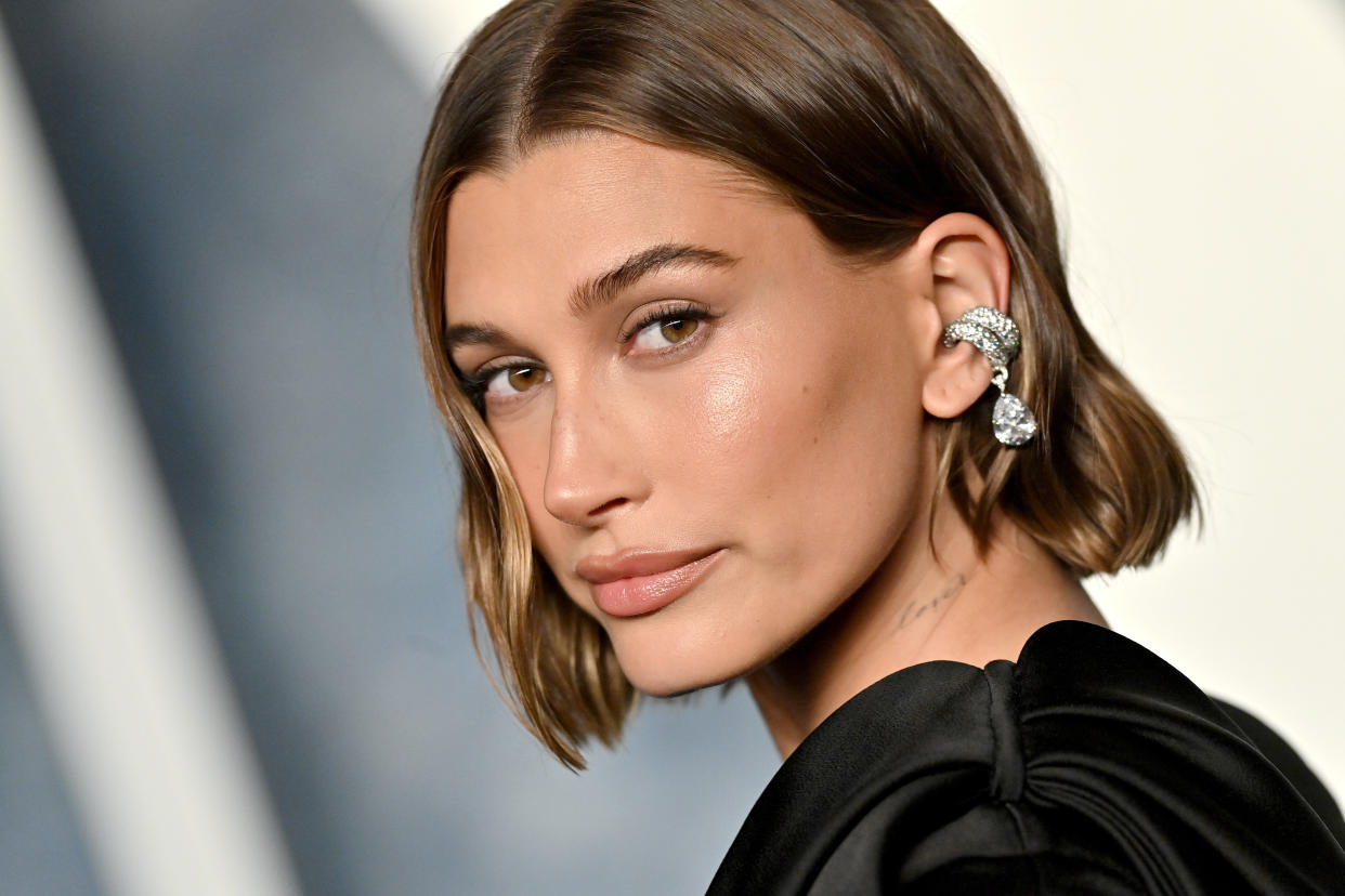 Hailey Bieber opened up about her wishes to become a mother and the difficulty of living a public life. (Photo: Axelle/Bauer-Griffin/FilmMagic)