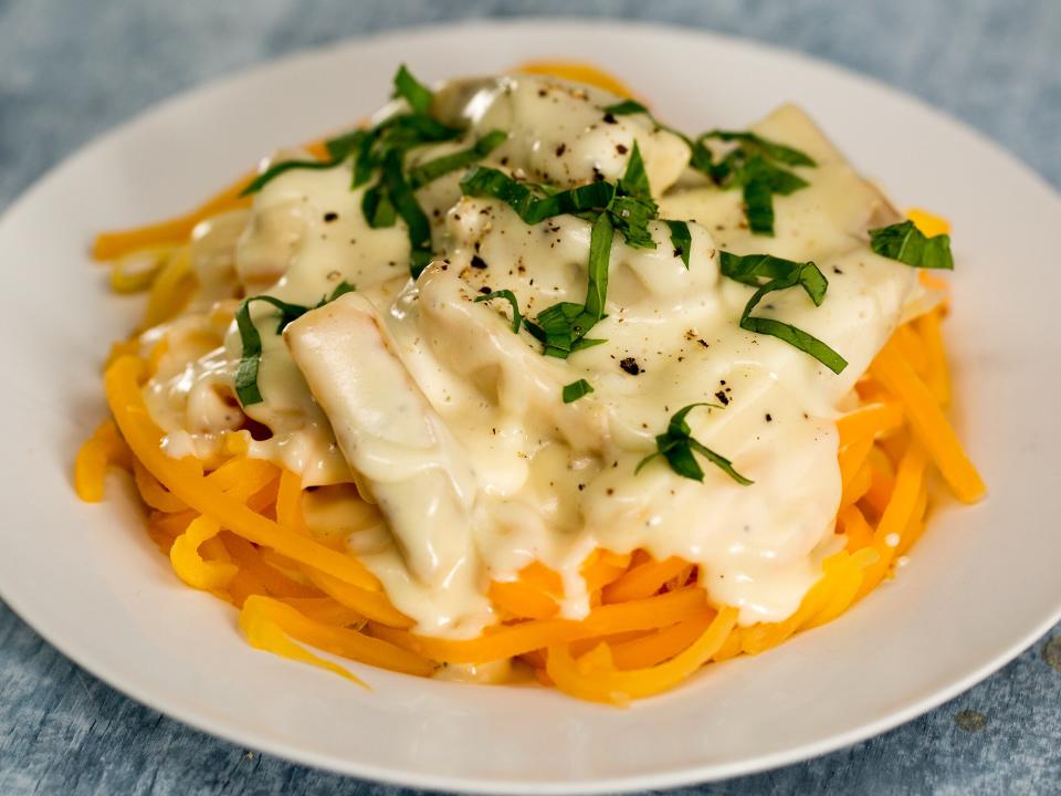Keto Alfredo with Grilled Chicken