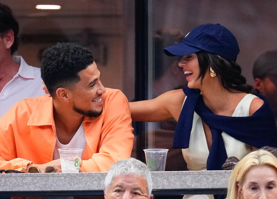 Devin Booker and Kendall Jenner attend the 2022 US Open Championship match at USTA Billie Jean King National Tennis Center on September 11, 2022 in the Flushing neighborhood of the Queens borough of New York City