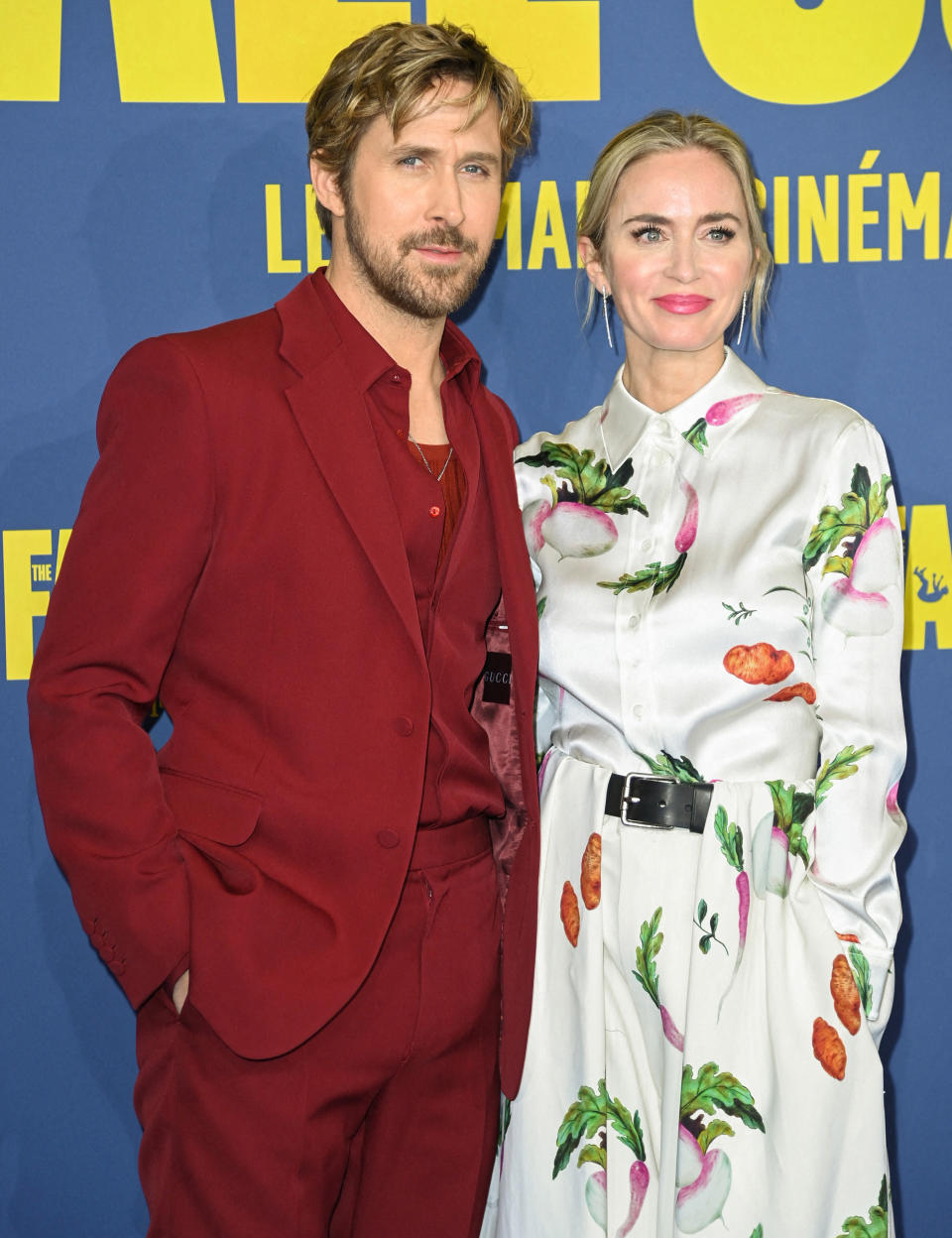 Ryan Gosling et Emily Blunt devant les photographes