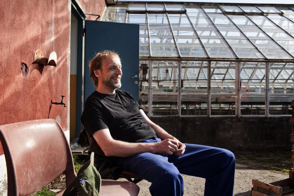 BASTOY ISLAND, HORTEN, NORWAY - APRIL 11:  Jan, 52-years-old sentenced to six months for repeated drunk driving takes a break from collecting potatoes in Bastoy Prison on April 11, 2011 in Bastoy Island, Horten, Norway. Bastoy Prison is a minimum security prison located on Bastoy Island, Norway, about 75 kilometers (46 mi) south of Oslo. The facility is located on a 2.6 square kilometer (1 sq mi) island and hosts 115 inmates. Arne Kvernvik Nilsen, governor of the prison, leads a staff of about 70 prison employees. Of this staff, only five employees remain on the island overnight.  Once a prison colony for young boys, the facility now is trying to become 'the first eco-human prison in the world.' Inmates are housed in wooden cottages and work the prison farm. During their free time, inmates have access to horseback riding, fishing, tennis, and cross-country skiing. (Photo by Marco Di Lauro/Reportage by Getty Images)