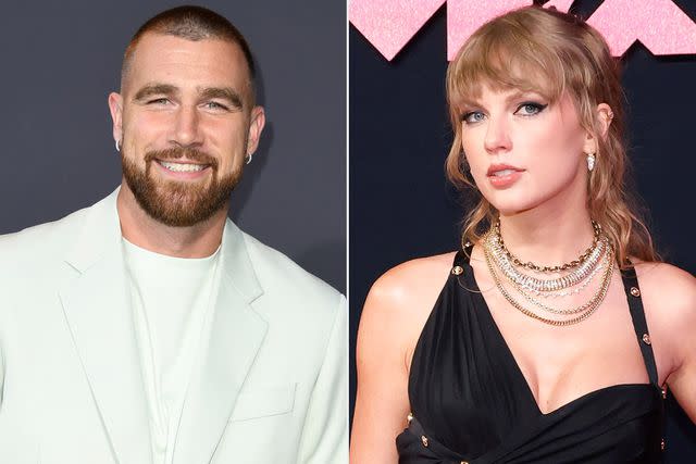 <p>JC Olivera/Getty; Taylor Hill/Getty</p> Swift is currently dating Travis Kelce