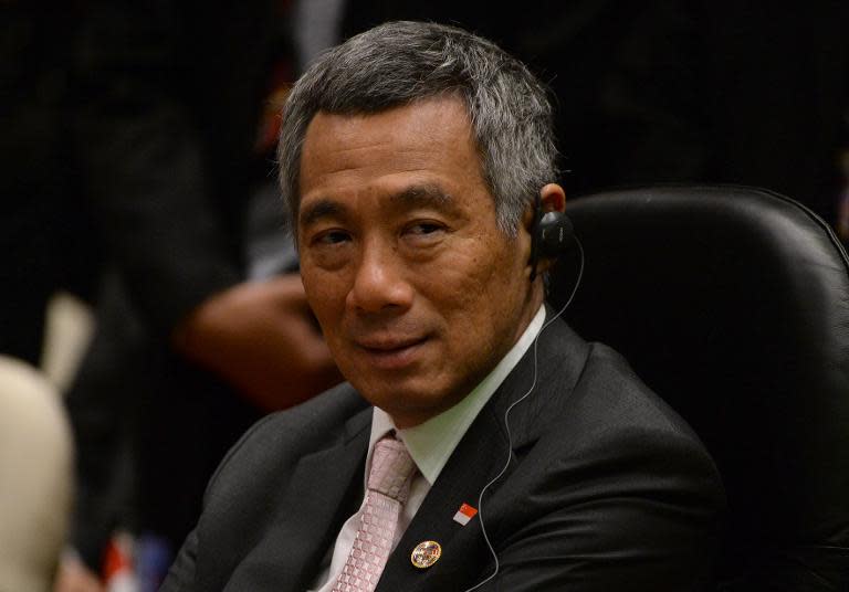 Singapore Prime Minister Lee Hsien Loong, pictured during the 16th ASEAN-Korea summit on the sidelines of the 23rd summit of the ASEAN, in Bandar Seri Begawan, on October 9, 2013