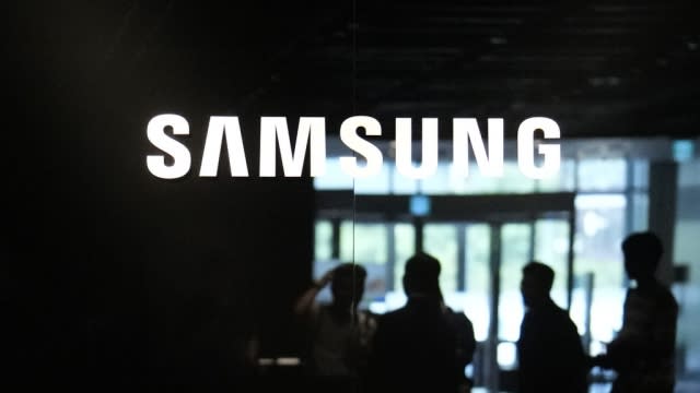 The logo of the Samsung Electronics Co.