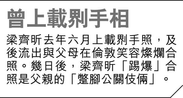 齊昕指母動粗 特首否認家暴