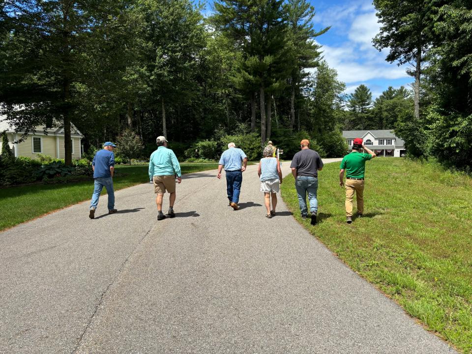 Officials from Kittery and York are seen on Monday, June 24, 2024 during a formal perambulation of the towns' border.