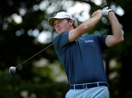 Jul 23, 2016; Oakville, Ontario, CAN; Brandt Snedeker (USA) tees off the eleventh hole during the third round of the RBC Canadian Open golf tournament at Glen Abbey Golf Club. Mandatory Credit: Eric Bolte-USA TODAY Sports