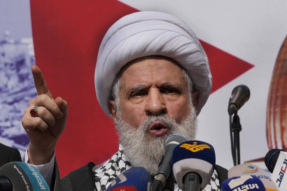 <strong>真主黨副主席卡西姆（Sheikh Naim Qassem）。（圖／美聯社）</strong>