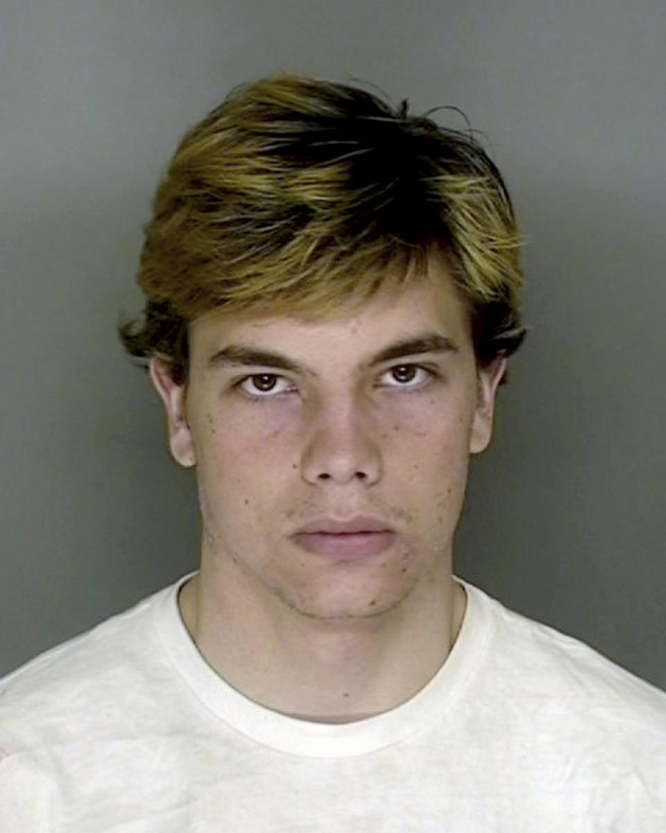 This undated photo released by the Santa Cruz County Sheriff's Office shows Collin Howard, a University of California, Santa Cruz student, who is facing felony charges for allegedly creating an iPhone app he dubbed the Banana Plug to sell illicit drugs. (Santa Cruz County Sheriff's Office via AP)