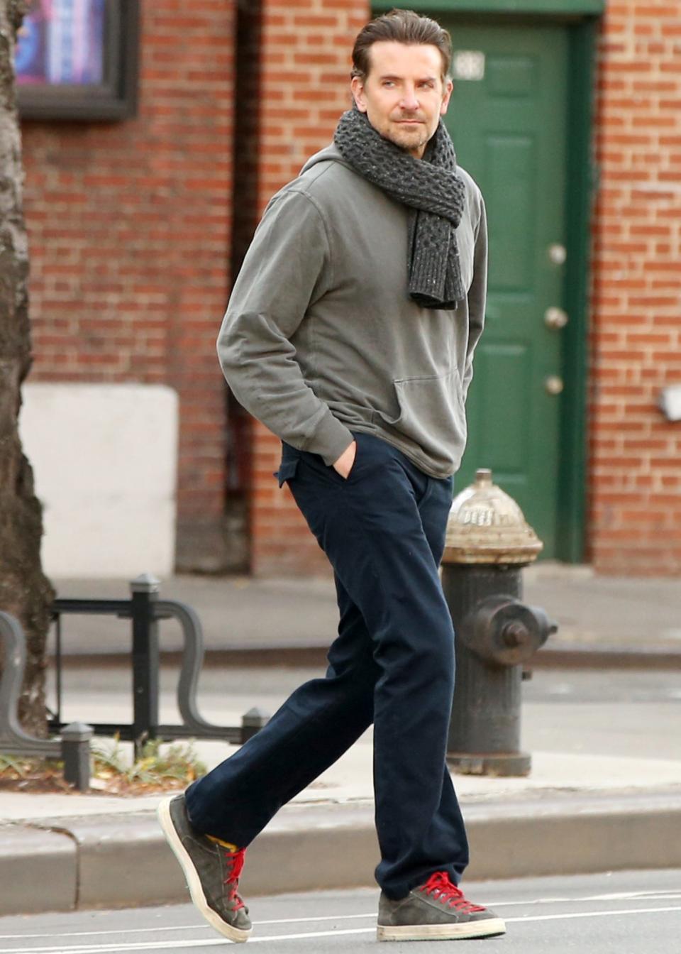 <p>Bradley Cooper steps out on a chilly N.Y.C. day on Nov. 17.</p>