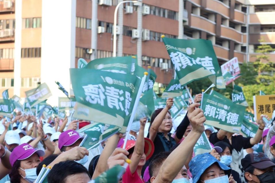 《圖說》賴清德新北市競選總部成立大會現場湧入超過5萬名民眾。〈賴清德新北競總提供〉