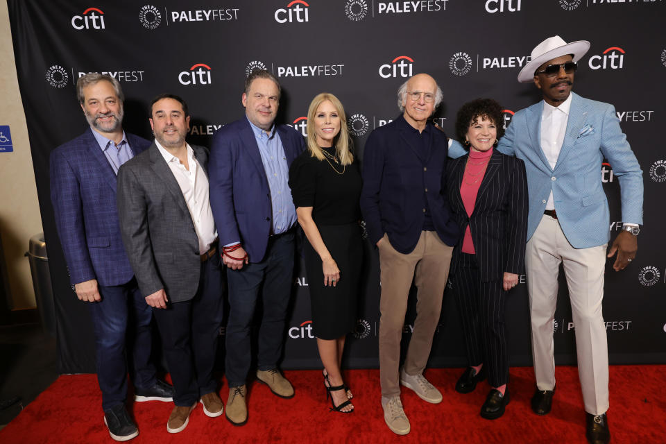 Judd Apatow, Jeff Schaffer, Jeff Garlin, Cheryl Hines, Larry David, Susie Essman and J.B. Smoove arrive at Paley Fest LA 2024 - "Curb Your Enthusiasm"