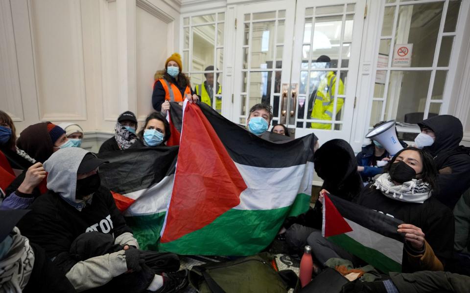 Demonstrators from London for a Free Palestine are calling for a ceasefire in Gaza