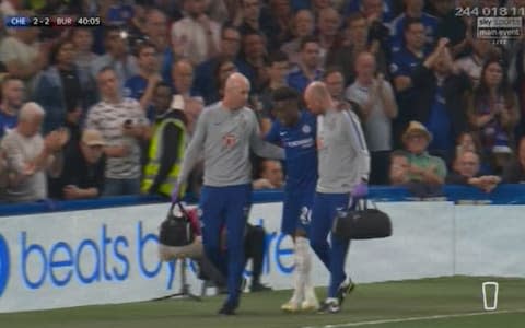 Hudson-Odoi limps off - Credit: Sky Sports