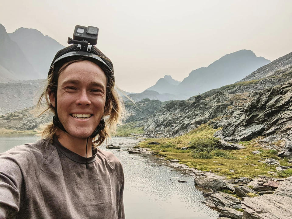 In this Sept. 12, 2020, photo provided by Jean Granberg, her son, Daniel Granberg poses for a selfie at the basin just south of Trinity and Storm King Peaks in Silverton, Colo. The body of the American man, who died while climbing one of Bolivia’s highest peaks, arrived Sunday, Sept. 5, 2021, in the country’s capital after a two-day recovery effort. Rescue workers said 24-year-old Granberg, of Colorado, died atop the Illimani mountain. (Daniel Granberg/Courtesy of Granberg Family via AP)