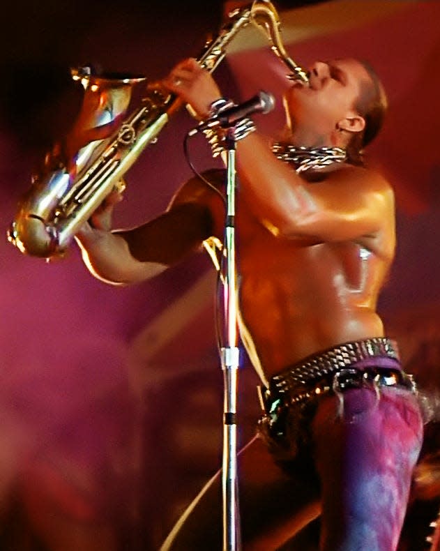 Saxophonist Tim Cappello is probably best known for his shirtless beach-party performance in the vampire movie “The Lost Boys."