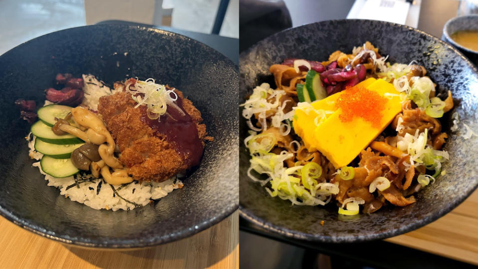 Wabi Sabi - Pork katsu don and sukiyaki don