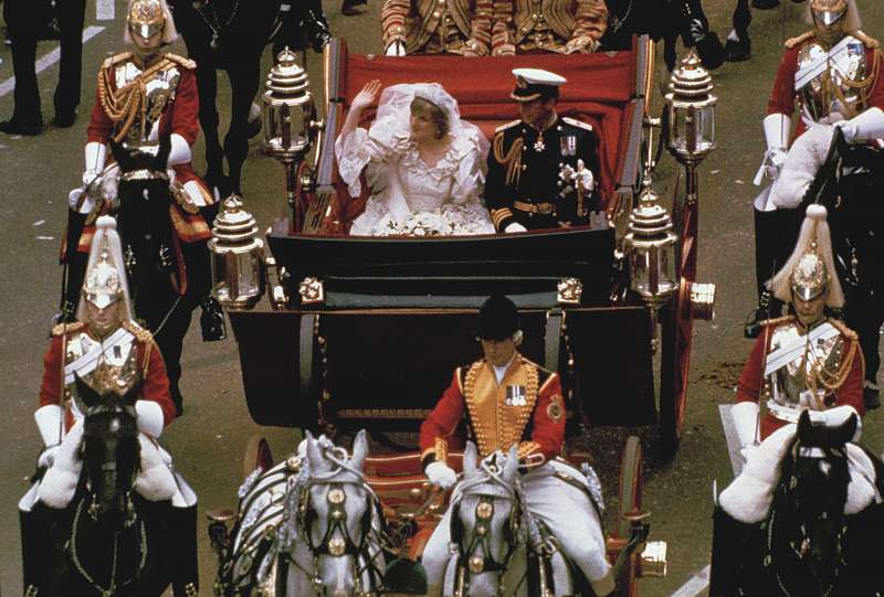 1981年7月29日，英國黛安娜王妃與查爾斯王子的世紀婚禮（AP）