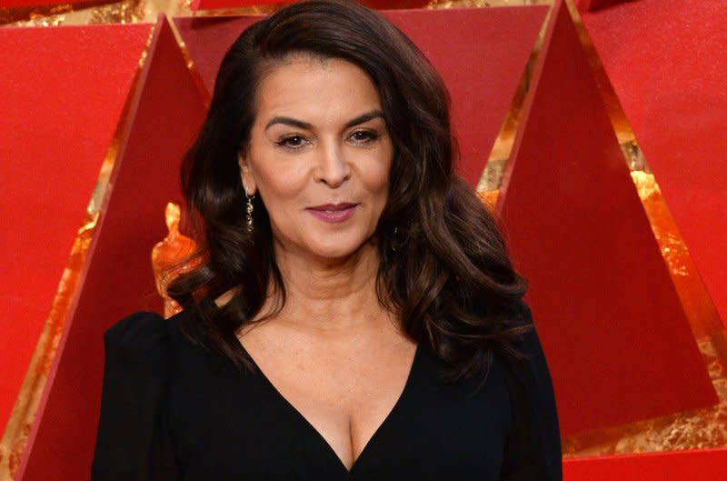 Annabella Sciorra arrives on the red carpet for the Academy Awards at the Dolby Theatre in Hollywood in 2018. File Photo by Jim Ruymen/UPI