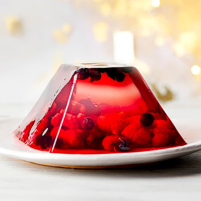 <p>This one is a bit of a showstopper, right?</p><p>Waitrose describes it as a 'pretty, jewel-coloured jelly studded with juicy raspberries and blackcurrants'. We're sure this will get guests talking.</p>