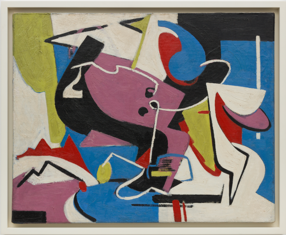 Lee Krasner, Lavender, 1942, oil on canvas, 24 x 30 inches (61 x 76.2 cm).