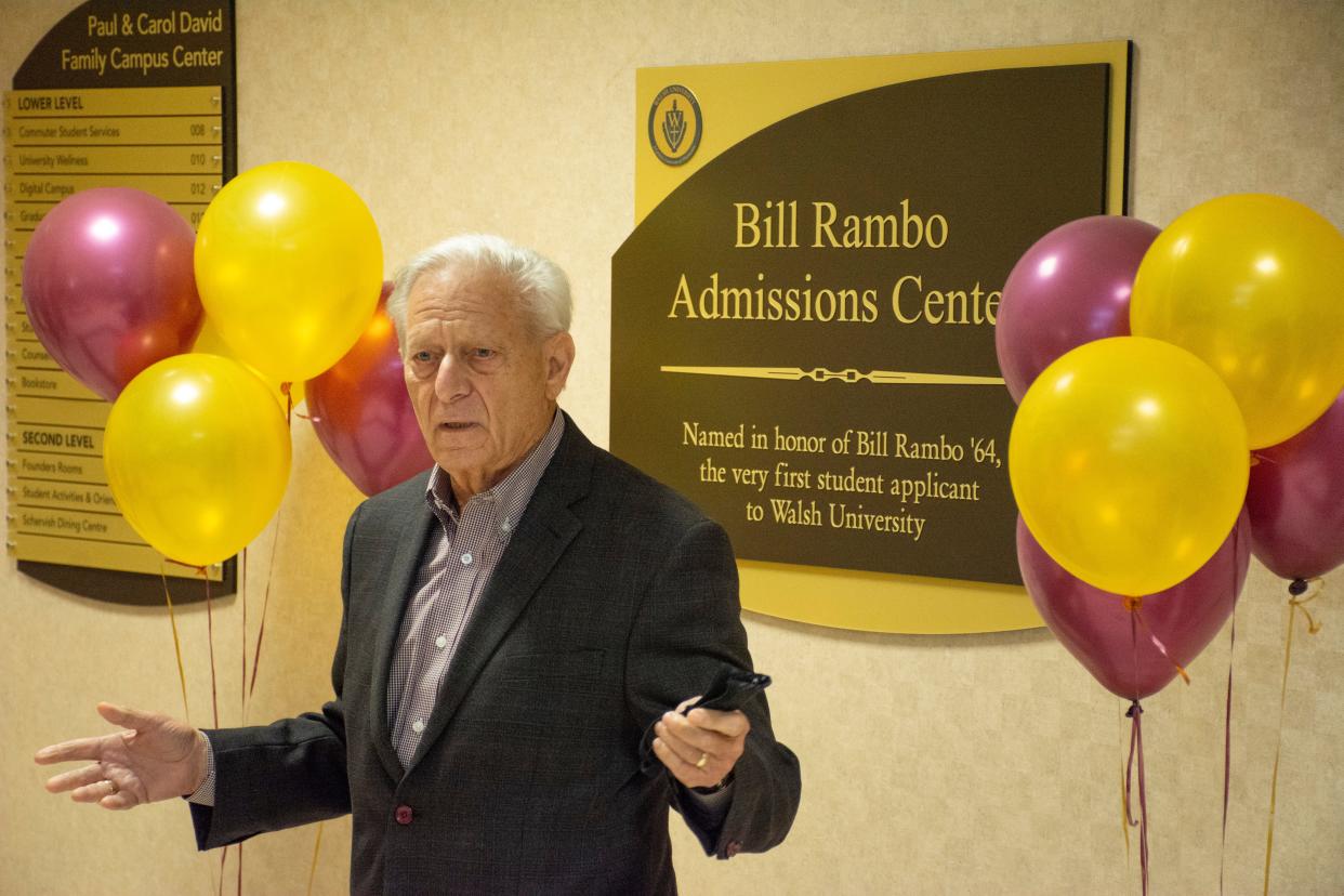 Willis "Bill" Rambo, the first applicant and registered student at the newly formed Walsh College in 1960, will return to his alma mater to deliver the commencement speech for the 2024 class at Walsh University in North Canton.