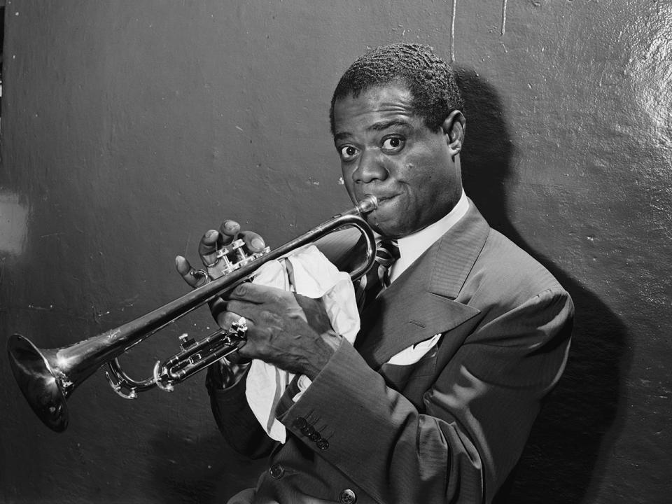 Jazz musician Louis Armstrong in New York City, July 1946. / Credit: William P Gottlieb Collection, Universal History Archive/Universal Images Group via Getty Images