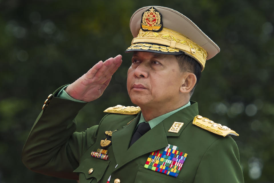 FILE PHOTO: Myanmar's Chief Senior General Min Aung Hlaing. (Photo: YE AUNG THU/AFP via Getty Images)