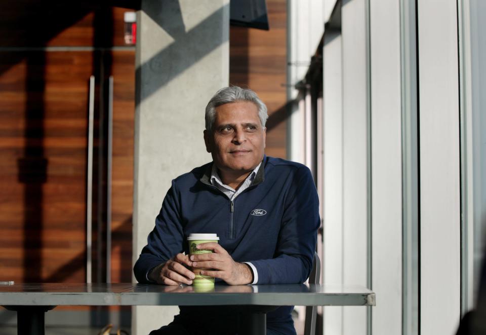 Ford executive Kumar Galhotra, seen here at Ford World Headquarters in Dearborn, praised CMO Suzy Deering upon her departure.