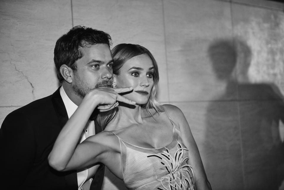 HOLLYWOOD, CA - OCTOBER 29: (EDITORS NOTE: Image has been shot in black and white. Color version not available.) Diane Kruger and Joshua Jackson attend the 2015 amFar's Inspiration Gala Los Angeles at Milk Studios on October 29, 2015 in Los Angeles, California. (Photo by Mary Rozzi/ Getty Images for amFar)