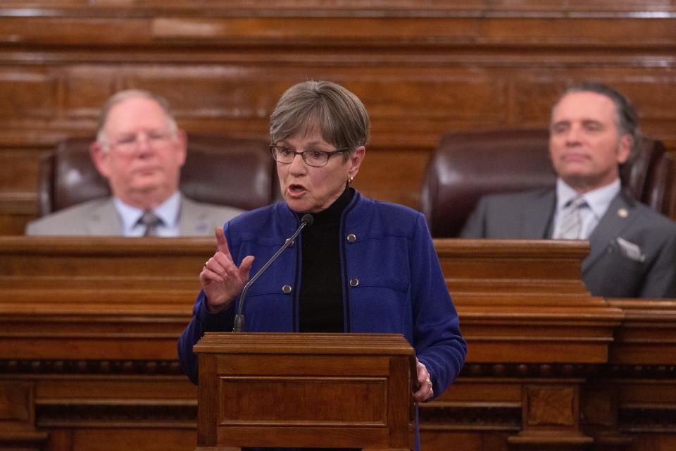 Gov. Laura Kelly delivered her annual state of the state address Tuesday, calling on lawmakers to find a bipartisan path forward on key issues.