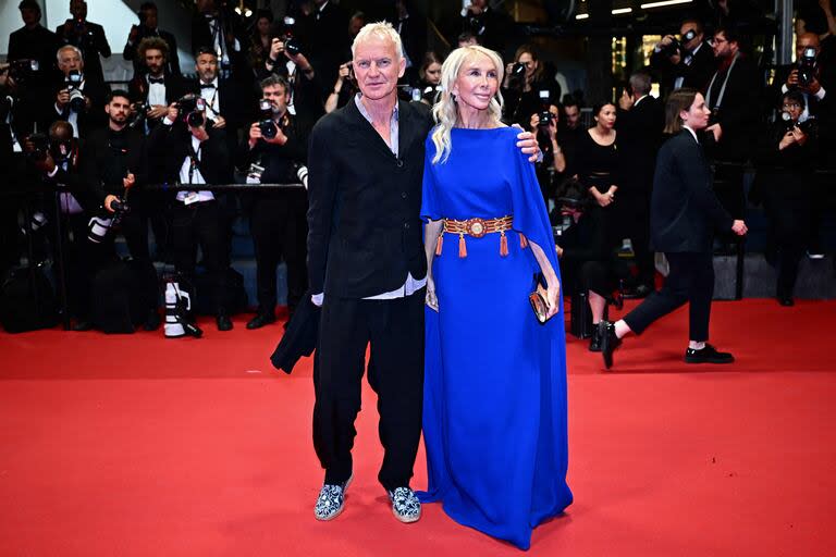 El actor y compositor Sting y su esposa, Trudie Styler, participaron de la proyección de Parthenope, la nueva película de Paolo Sorrentino