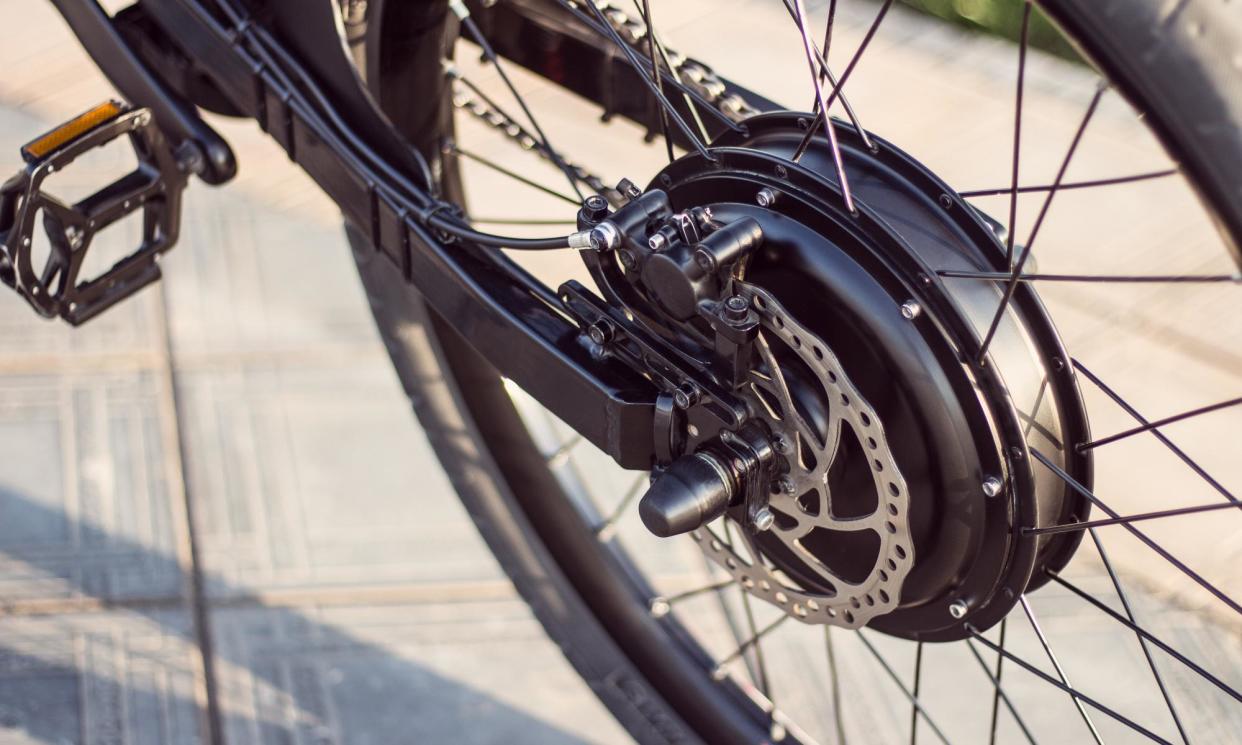 <span>The consultation will propose doubling the maximum allowed power of an e-bike to 500w, and possibly allowing them to be powered by a throttle, like motorbikes.</span><span>Photograph: Madina Asileva/Getty Images/iStockphoto</span>