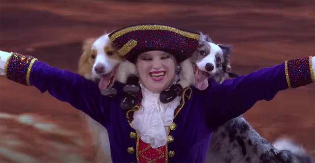 Amber previously performed with two dogs. (ITV)