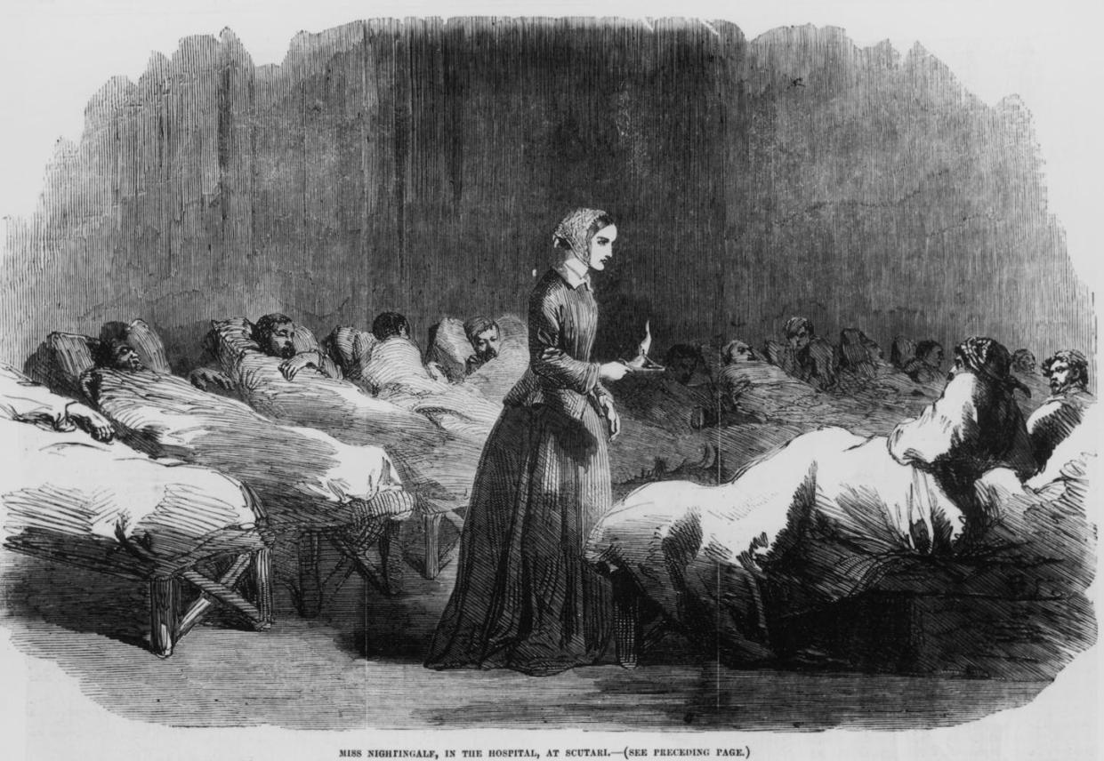 Florence Nightingale experienced her personal call to nursing at age 16 and ultimately became known as the "Lady with the Lamp." <a href="https://www.gettyimages.com/detail/photo/english-nurse-florence-nightingale-royalty-free-image/92824294?phrase=florence+nightingale&adppopup=true" rel="nofollow noopener" target="_blank" data-ylk="slk:Photos.com/Getty Images;elm:context_link;itc:0;sec:content-canvas" class="link ">Photos.com/Getty Images</a>