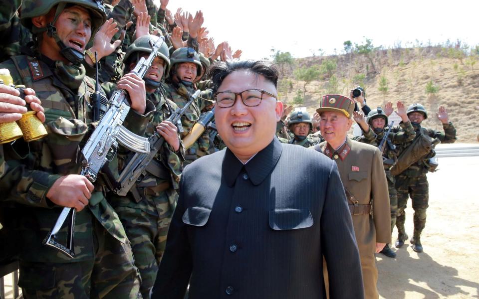 North Korean Leader Kim Jong Un attends a target-striking contest by the Korean People's Army - Credit: KCNA/Reuters