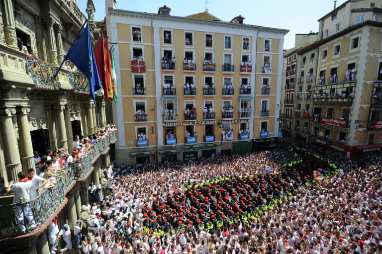 The nine-day street festival got underway at midday Monday with the cry "Viva San Fermin!" followed seconds later by the firing of a firecracker known locally as the "chupinazo"