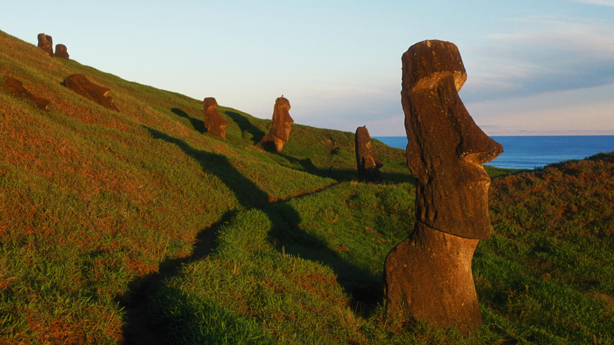  Moai Figures at Easter Island. 