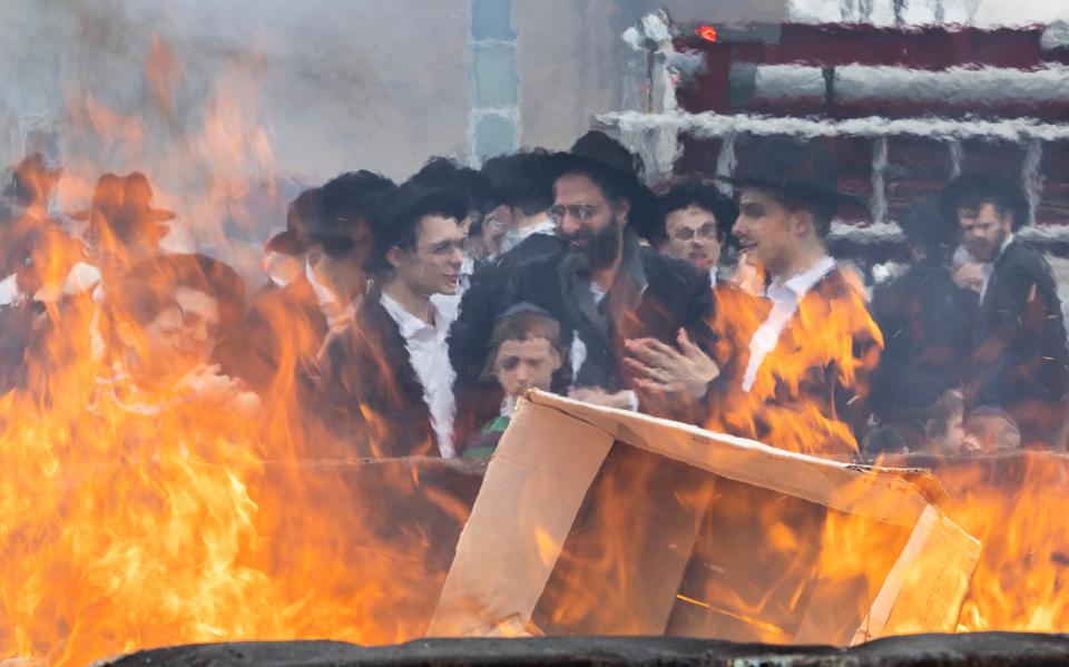 In preparation for Passover last year, the Orthodox Jewish community in Lakewood burned leavened food at eight different sites, supervised by public works and the fire department.