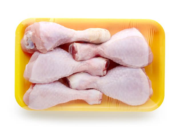 Rinsing raw chicken can actually spread campylobacter and salmonella -- two bacteria found in raw chicken and turkey that are known to cause food poisoning -- around your sink and kitchen surfaces.