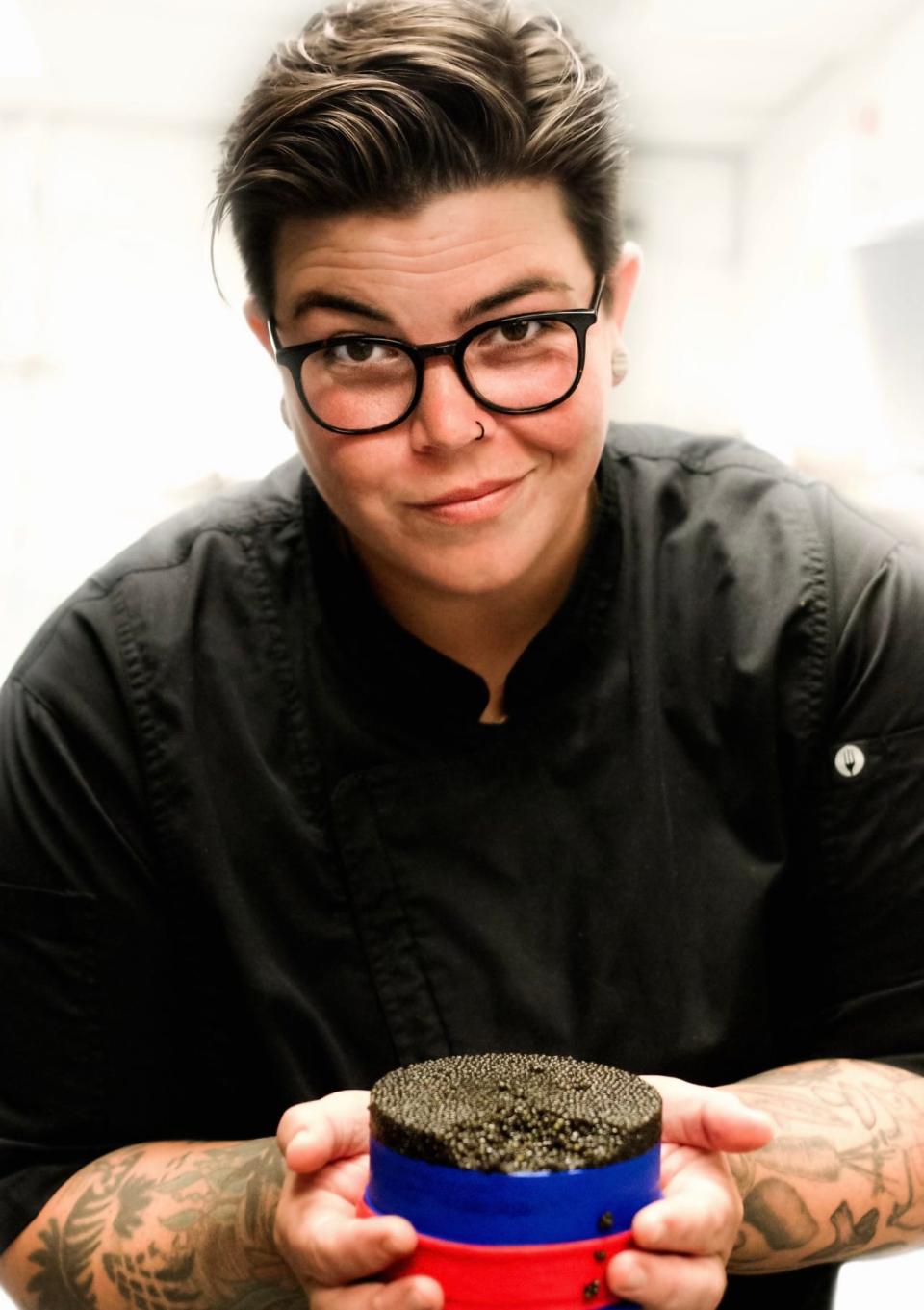 Celebrity Chef Britt Rescigno of New Gretna, known for her Food Network fame.