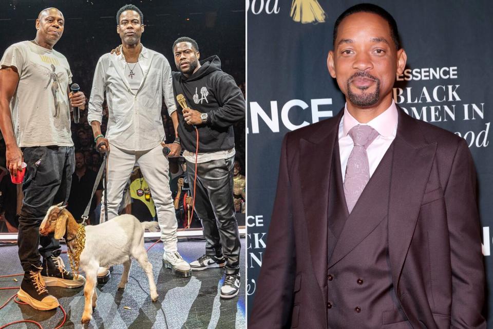 Dave Chappelle Joins Chris Rock and Kevin Hart on Stage in New York City; Will Smith is seen backstage during the 2022 15th Annual ESSENCE Black Women In Hollywood Awards