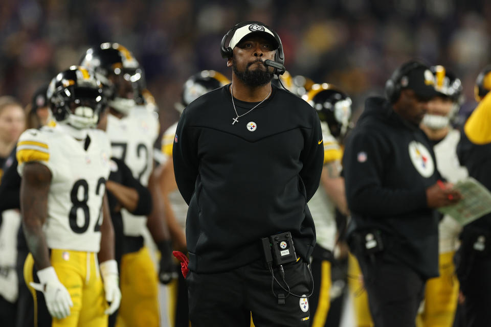 Steelers coach Mike Tomlin led his team to a winning season in 2022. (Photo by Rob Carr/Getty Images)