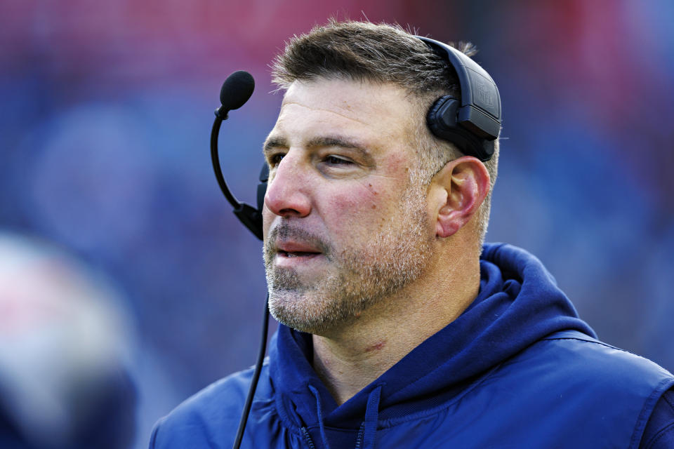 Mike Vrabel was fired by the Tennessee Titans in January after six seasons. (Photo by Wesley Hitt/Getty Images)